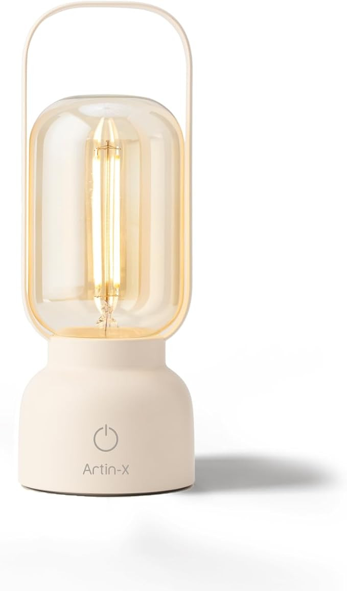 Artin-X Table Night Light with Breathing Lighting, Vintage Portable Lantern, Rechargeable Battery... | Amazon (US)