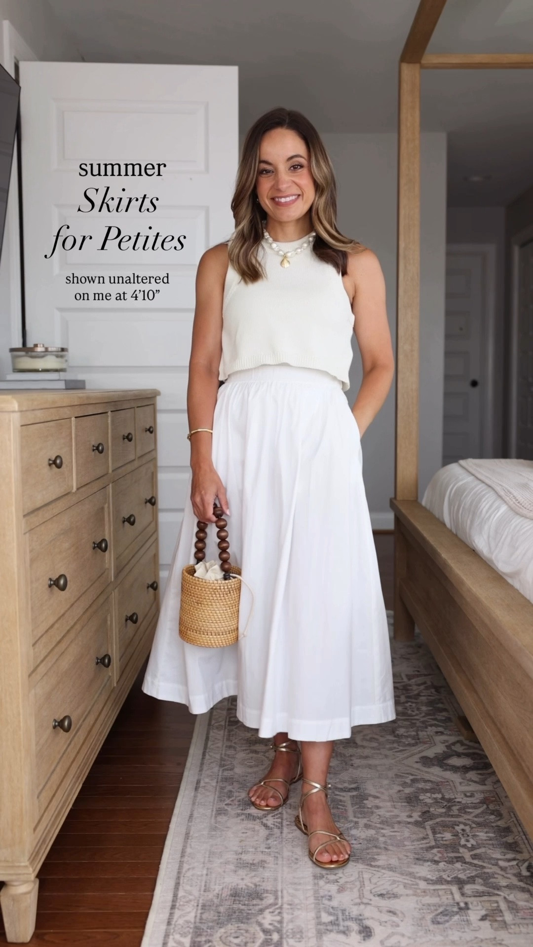 Petite-friendly summer skirts! 

Outfit 1 
Skirt (J.Crew Factory): xxs - standard fit 
Top (Anthropologie): petite xxs (from a set with a dress) 
Camisole (Kohl’s): small

Outfit 2 
Skirt (Anthropologie): petite xxs 
Top (J.Crew Factory): xxs 

Outfit 3 
Skirt (Anthropologie): xxs - standard sizing 
Top (WHBM): xxs 

Outfit 4 
Skirt (Target): xs 
Top (J.Crew Factory): xxs

#LTKPetite