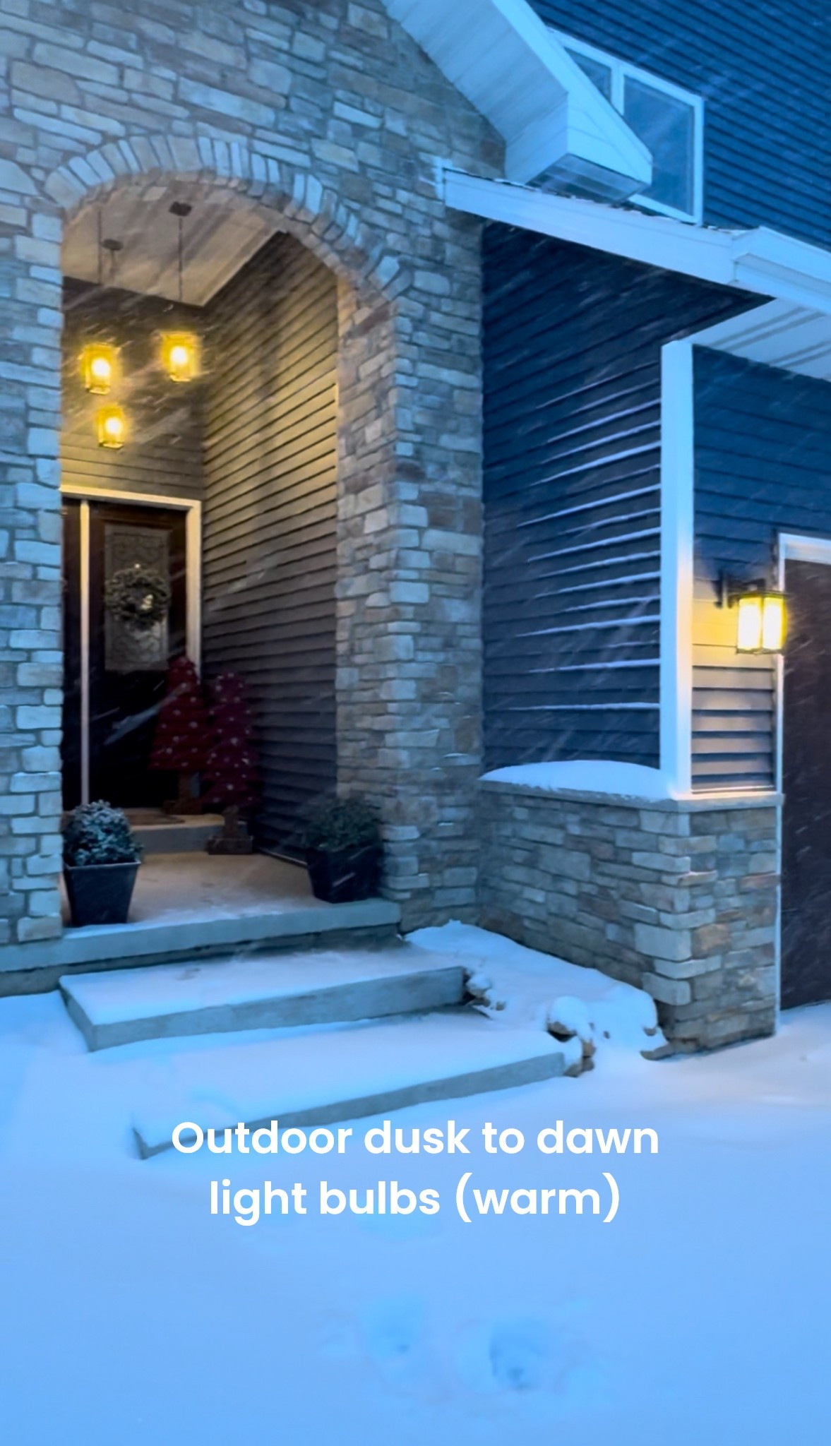 New light bulbs outside the house