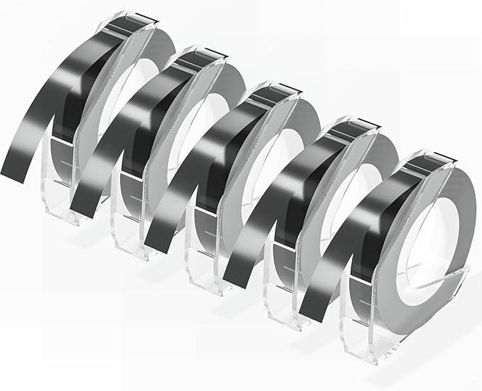 Compatible with Dymo Embossing Label Maker Refills, Suminey Black 3D Plastic Embossing Label Tape... | Amazon (US)