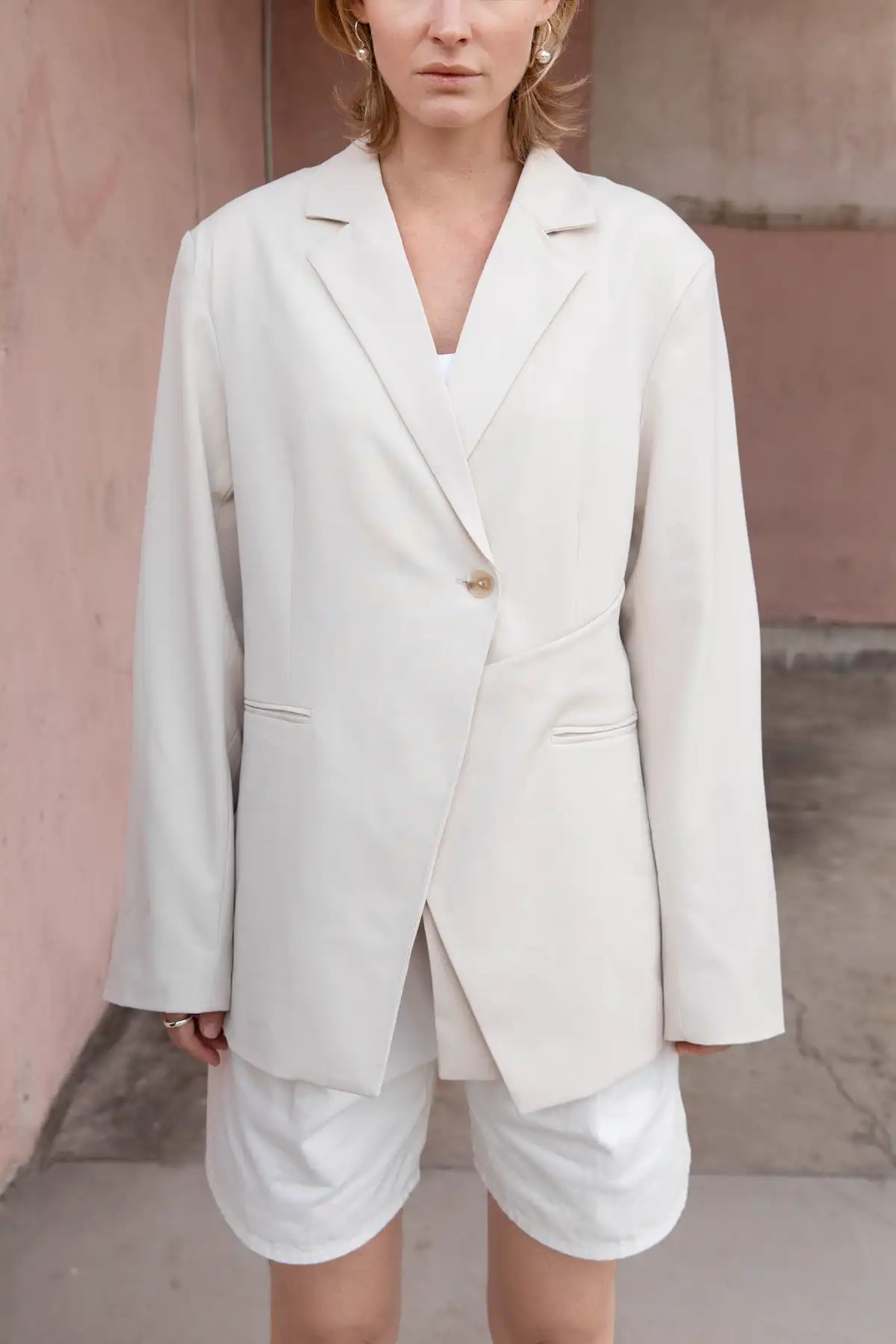 CROSSFRONT BLAZER $128.00     
 OW-9883-W    Black;Oatmeal  OW-9883-W    

      $128.00 | OAK + FORT