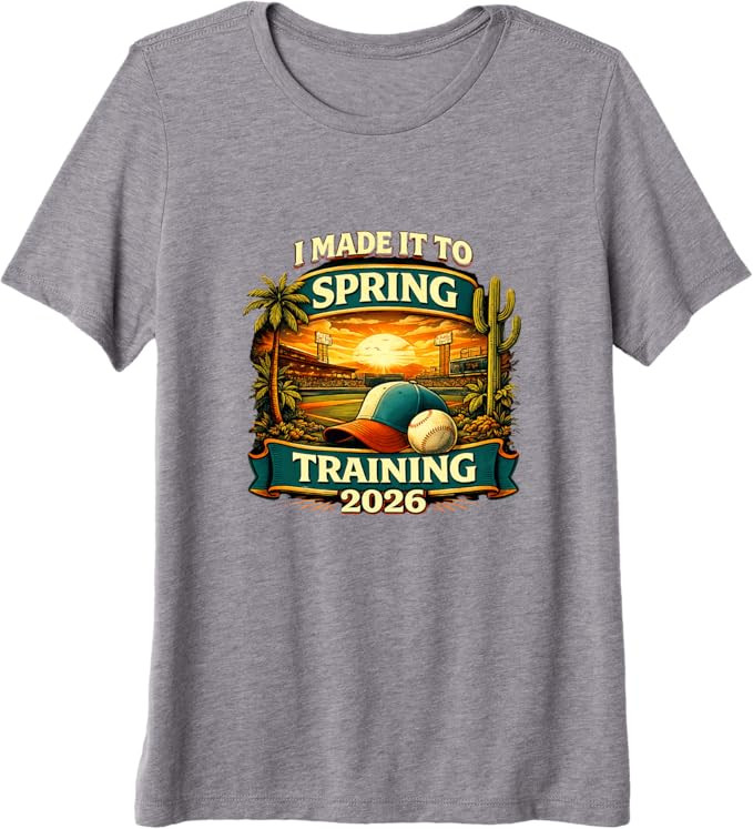 I Made It to Spring Training Baseball is Back 2026 Premium Tri-Blend T-Shirt | Amazon (US)