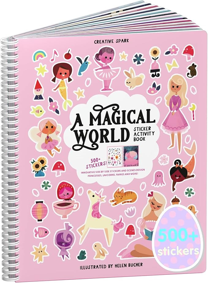 Princess Sticker Book Activity for Kids, A Magical World by Cupkin, Toddler Airplane Travel Essen... | Amazon (US)