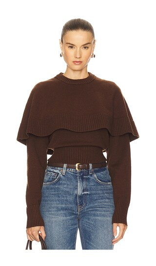 Ronny Kobo Evian Knit Top in Chocolate. - size S | Revolve Clothing (Global)