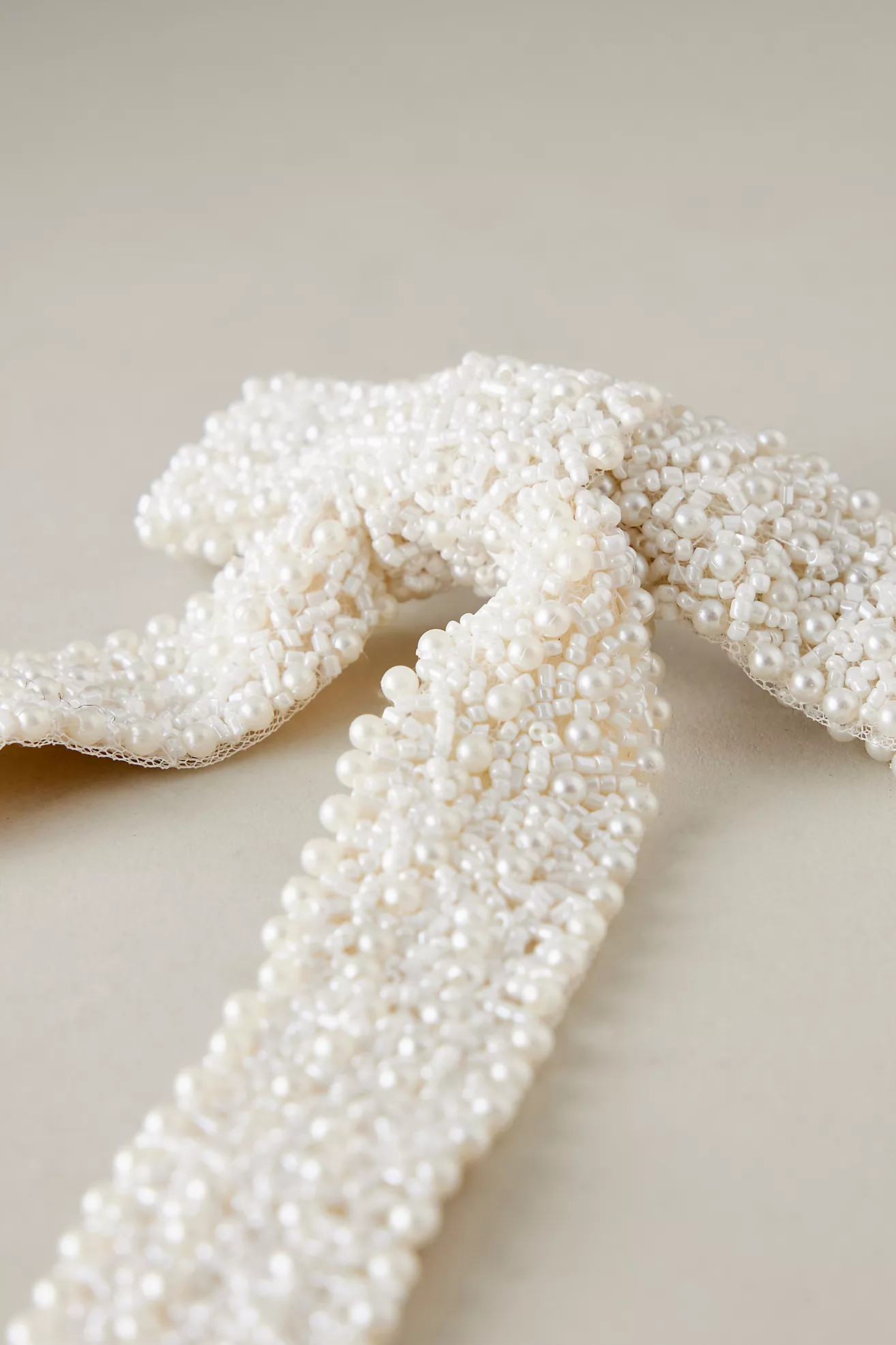 Pearl-Embellished Bow Barrette Hair Clip | Anthropologie (UK)