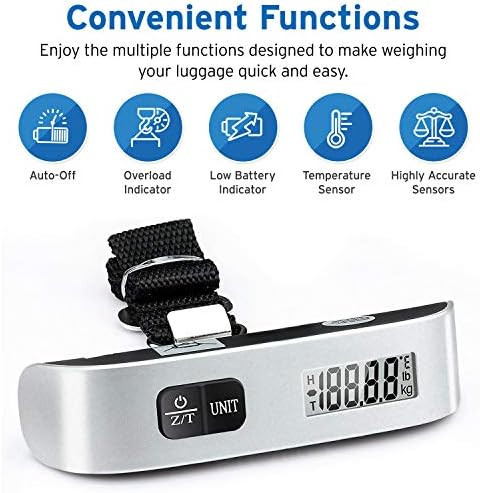 Etekcity Luggage Scale, Digital Portable Handheld Suitcase Weight for Travel with Rubber Paint, Temp | Amazon (US)