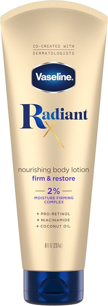 Vaseline Radiant X Firm & Restore with Pro-Retinol, Niacinamide & Coconut Oil, Nourishing Body Lo... | Amazon (US)