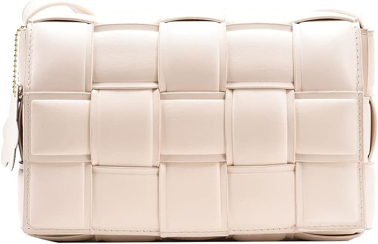 Luxury Design Weave PU Leather Shoulder Crossbody Messenger Bags Women Purse and Handbags | Amazon (US)