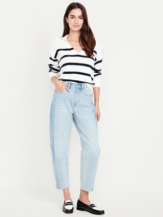 High-Waisted Barrel Ankle Jeans | Old Navy (US)