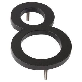 Montague Metal Products 12 in. Black Aluminum Floating or Flat Modern House Number 8 | The Home Depot