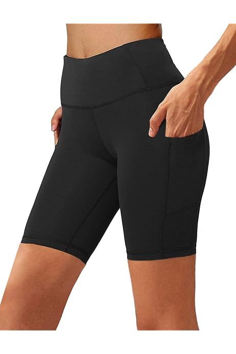 Stelle Women's Workout Shorts/Biker Shorts for Running Yoga High Waisted 8" /5" Essential with Side  | Amazon (US)
