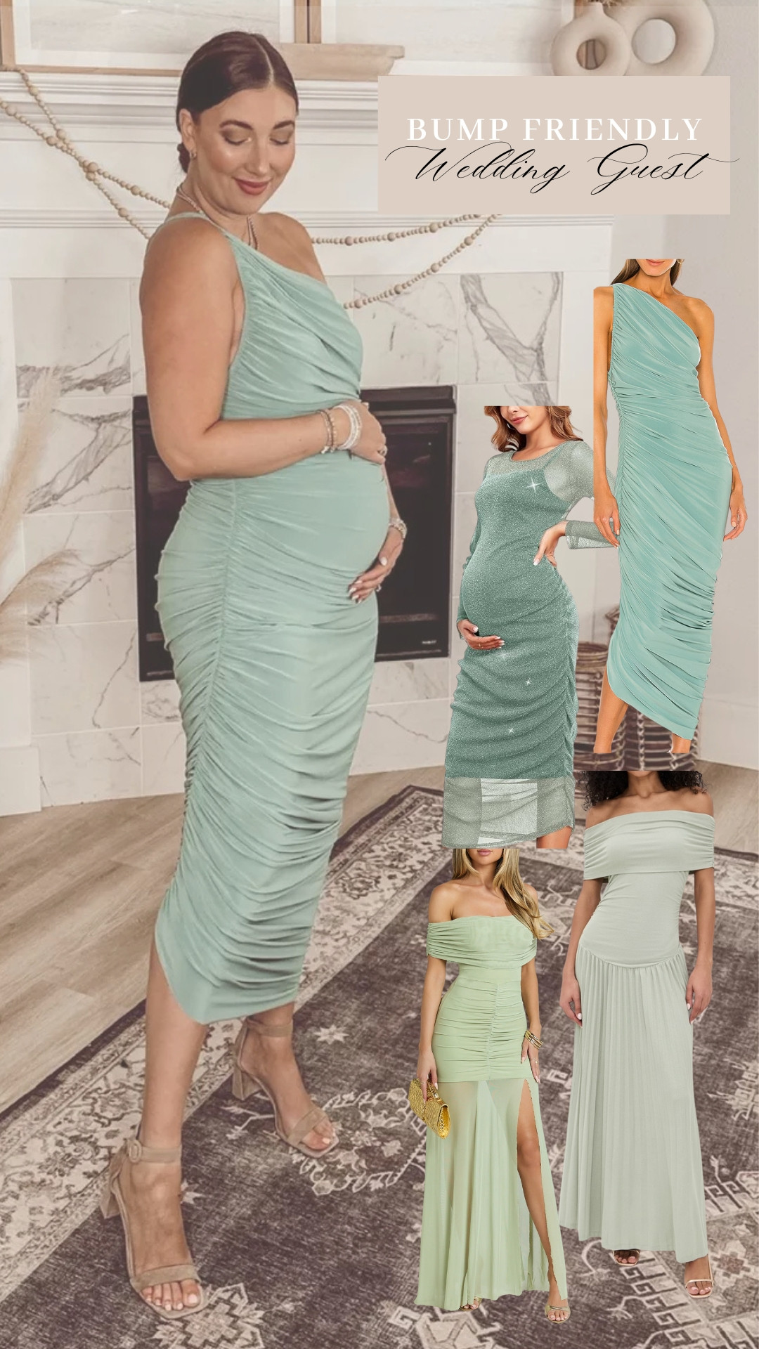 Bump friendly wedding guest dresses for fall!  

 #LTKMidsize #LTKTall #LTKBump