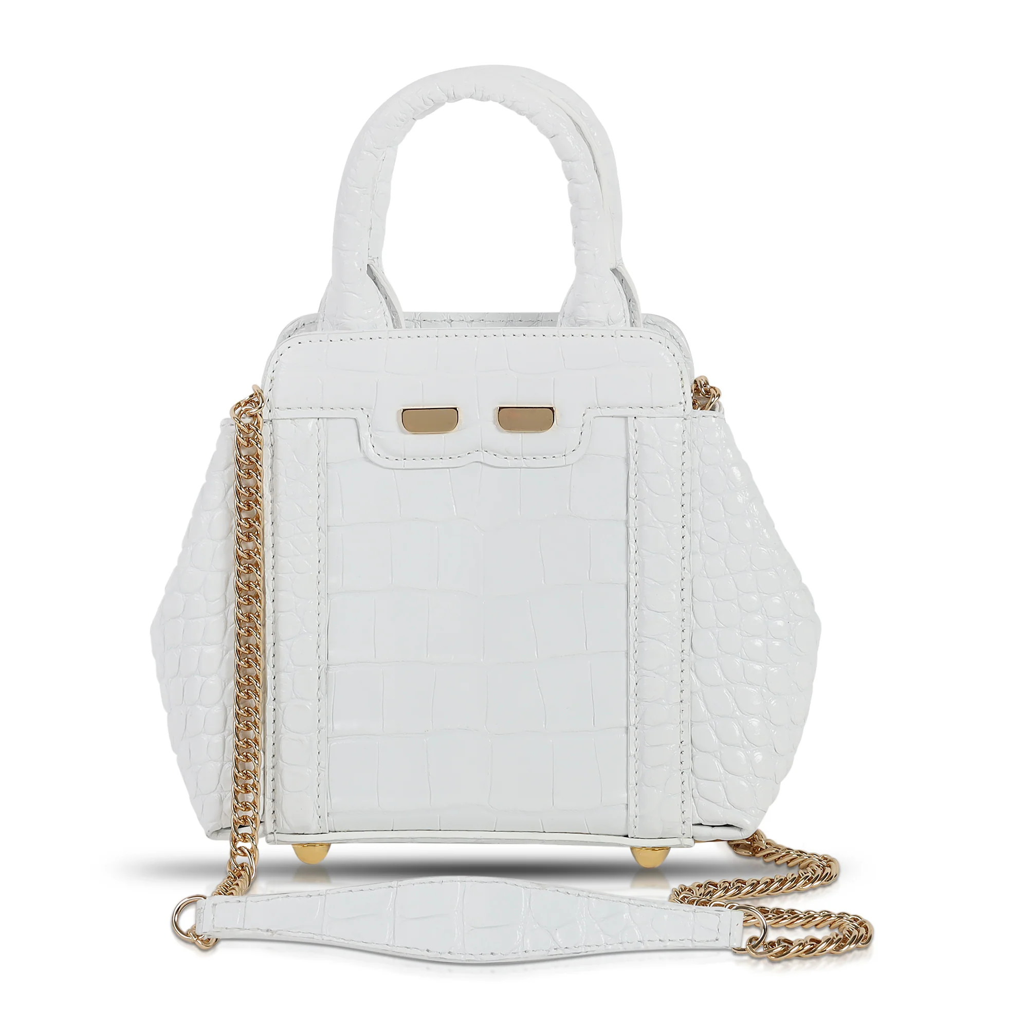 Mini Nott in White Croc | BENE