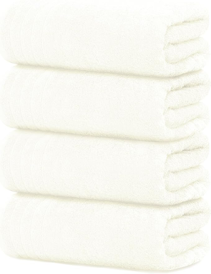 Tens Towels Large Bath Towels, 100% Cotton, 30 x 60 Inches Extra Large Bath Towels, Lighter Weigh... | Amazon (US)