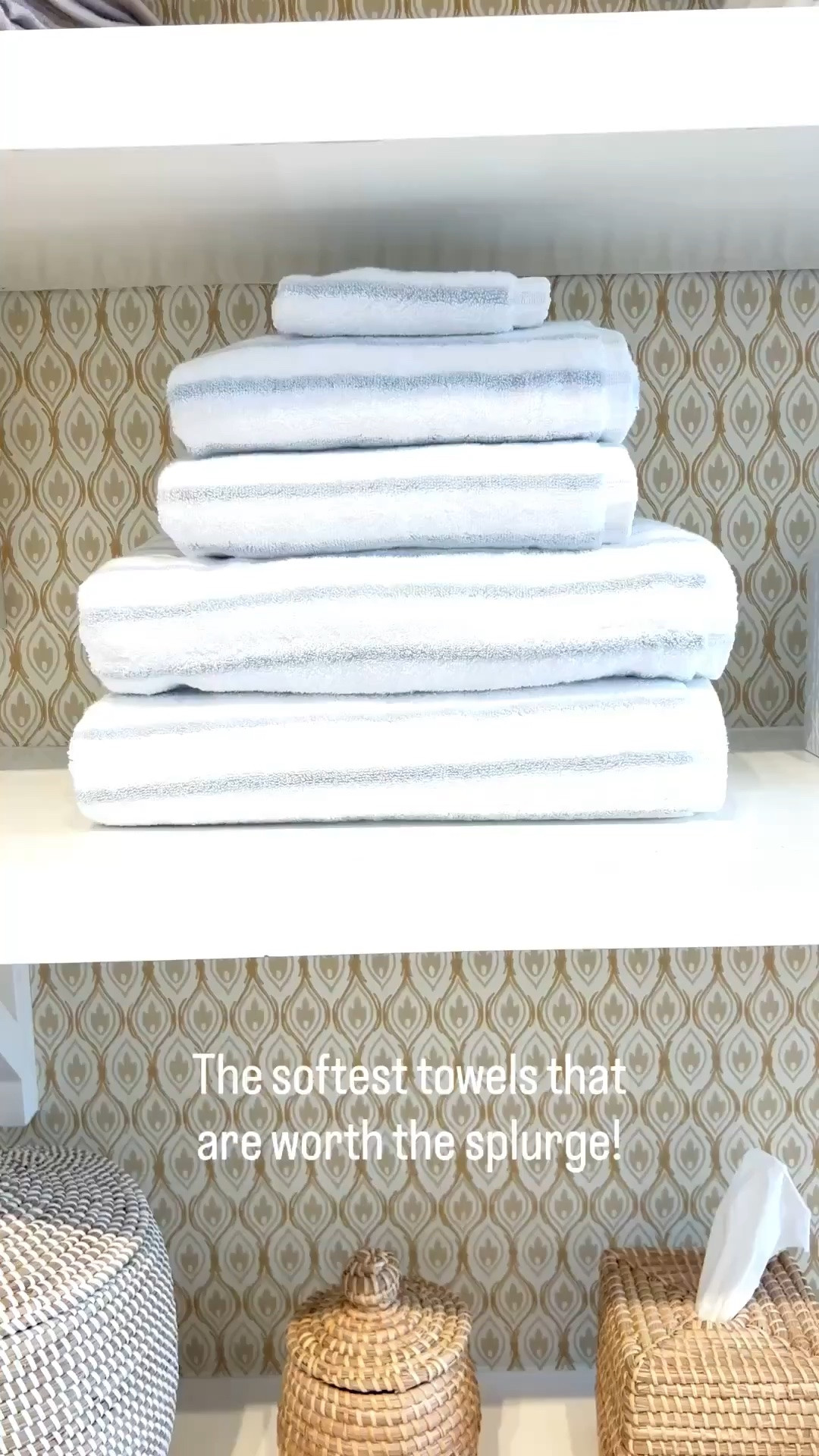 I bought a set of these Turkish cotton bath towels about 3 months ago and they are heavenly - worth the splurge in my opinion, even if you just buy a couple! They have stayed so soft & fluffy and are on sale right now! 
-
turkish bath towels, striped towels, fluffy bath towels, soft bath towels, serena & lily towels, bathroom decor, hand towels, facecloths, neutral wallpaper, coastal wallpaper, serena & lily wallpaper, coastal home decor, coastal bathroom, coastal style, bathroom accessories, washcloths, bath towel set

#LTKHome #LTKSaleAlert
