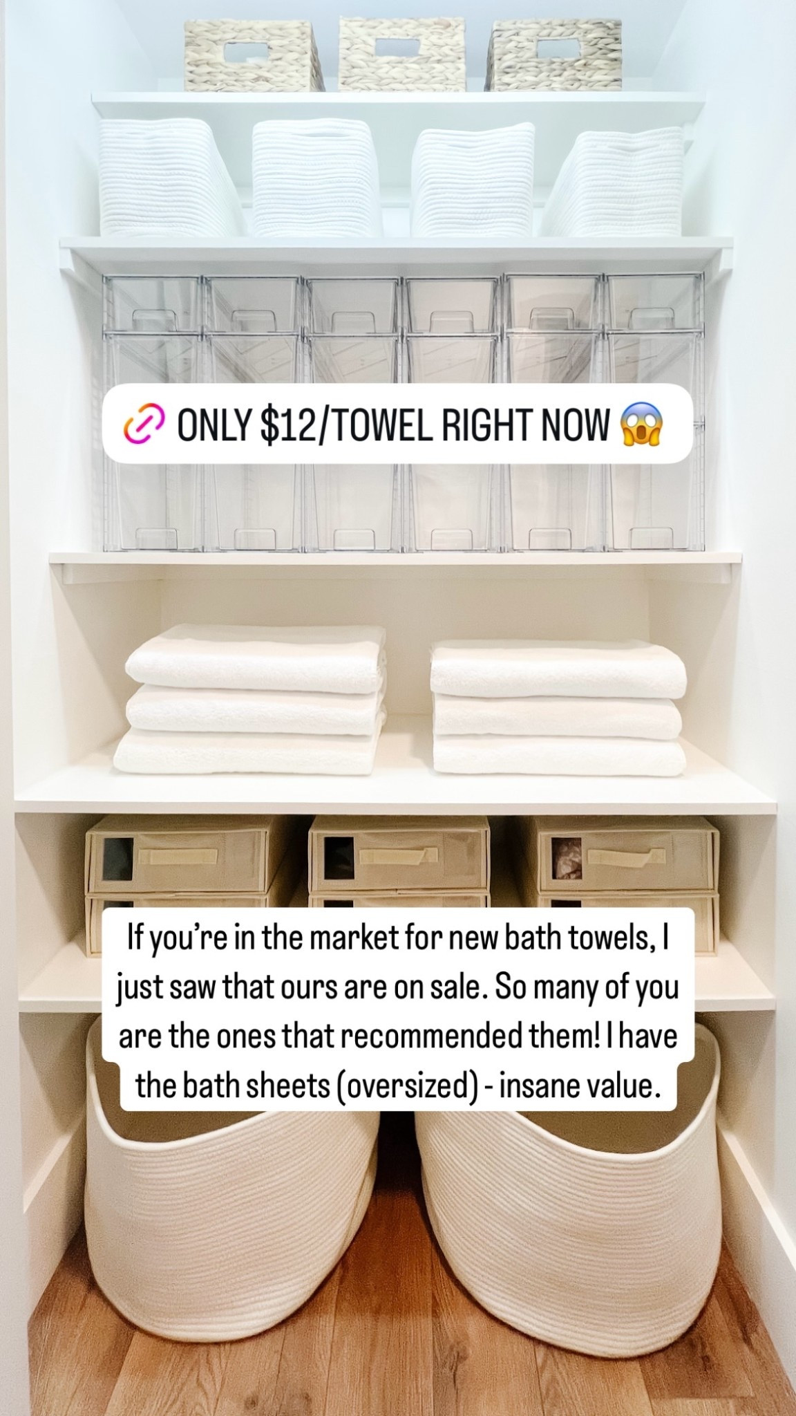 If you’re in the market for new bath towels, I just saw that ours are on sale. So many of you are the ones that recommended them! I have the bath sheets (oversized) - insane value.

#LTKSaleAlert #LTKFindsUnder50 #LTKHome