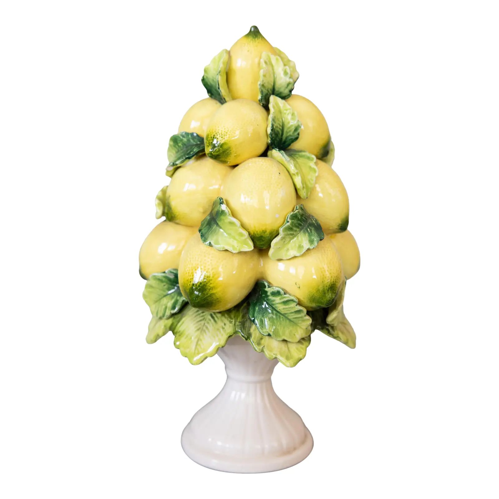 Vintage Italian Majolica Lemon Topiary | Chairish