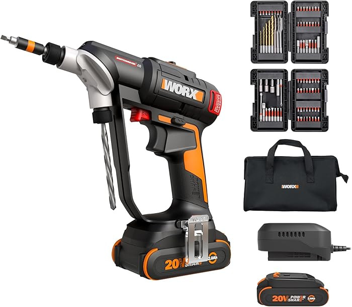 WORX WX177L.2 Cordless Drill Driver, 20V 445 in\u00b7lb Brushless Power Drill Driver, Powerful Dr... | Amazon (US)