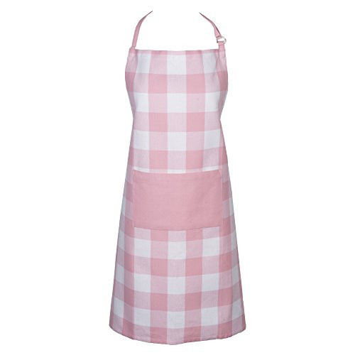 DII Buffalo Check Kitchen Collection, Classic Farmhouse Chef Apron, One Size, Pink &White | Amazon (US)