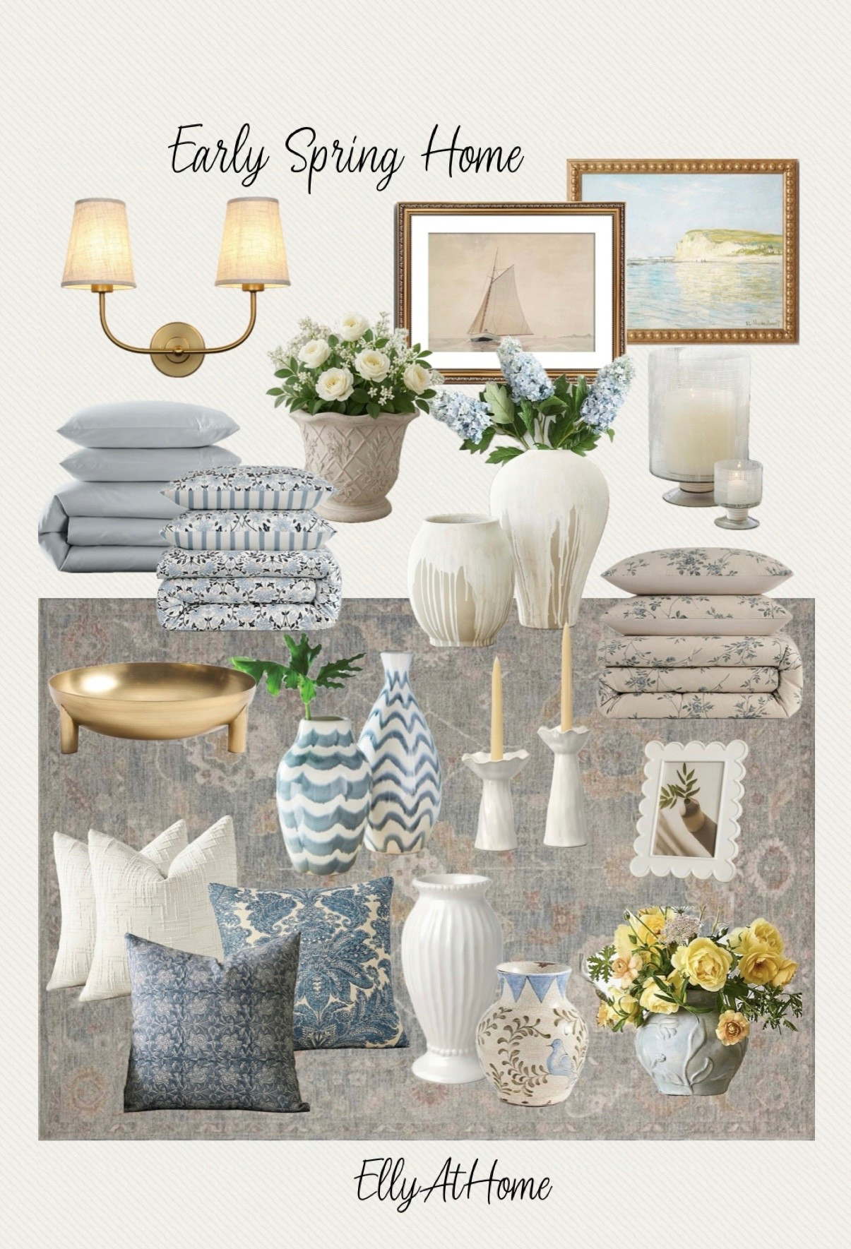 Fresh early spring styling! Pretty new bedding collections, vases, florals, wall art, and more home decor accessories. Some selections on sale! Free shipping. Wayfair, Target, Pottery Barn, Amazon home, Ballard Designs. 

#LTKHome #LTKSaleAlert #LTKdayinmylife