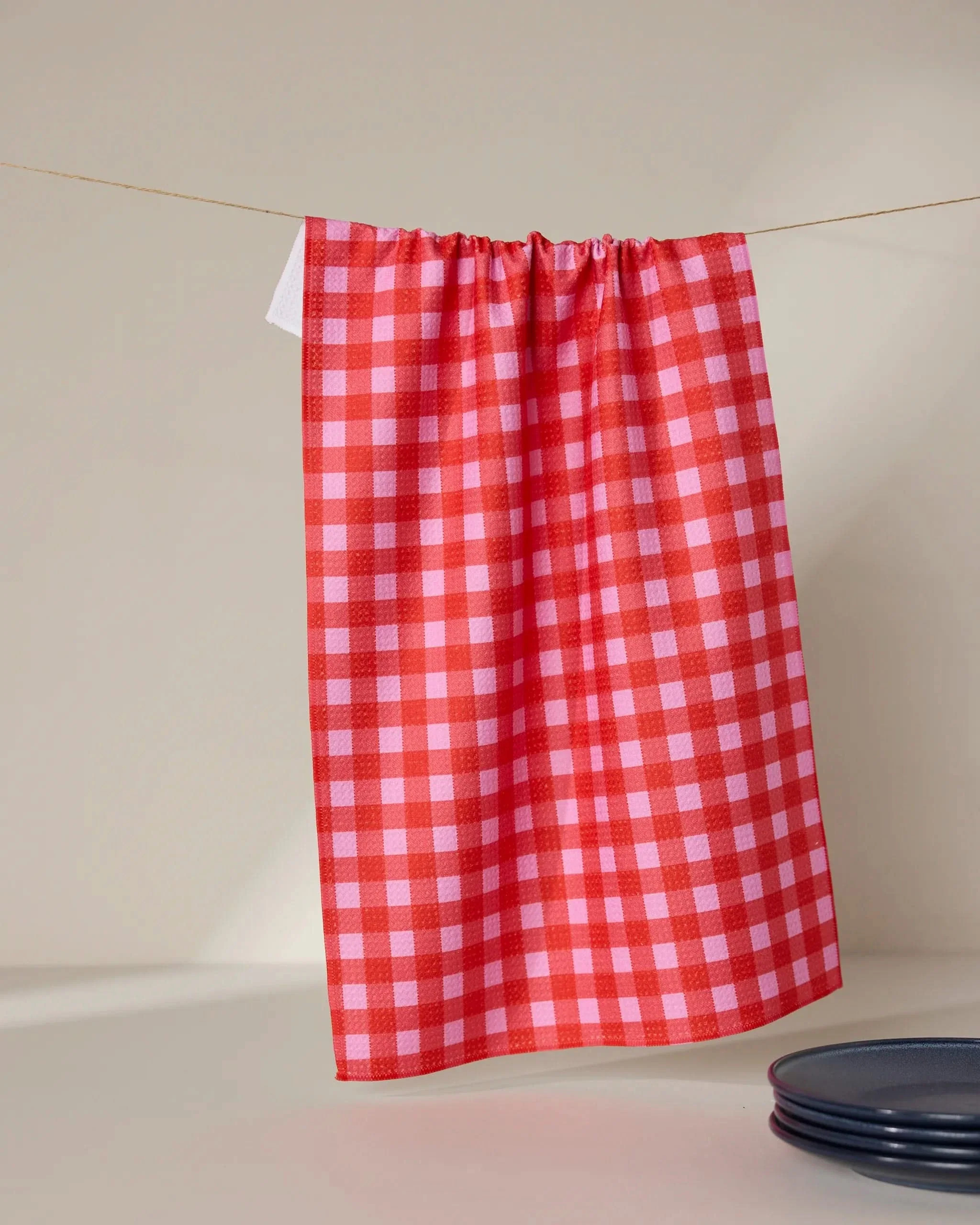 Cherry Gingham Tea Towel | Geometry | Geometry