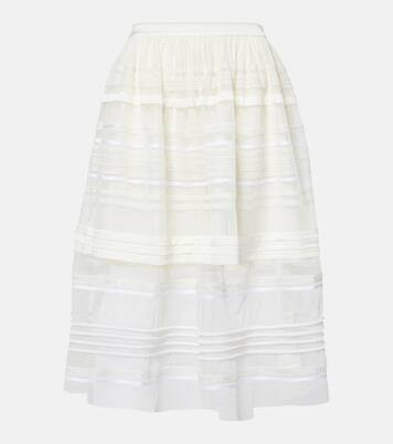 Midirock mit Spitze und Tüll | Mytheresa (DACH)