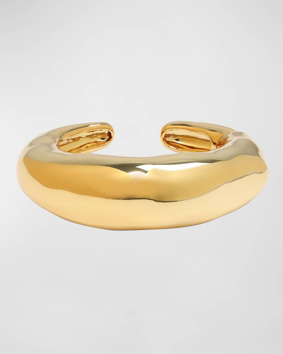 Alexis Bittar Large Molten Gold Hinged Cuff Bracelet | Neiman Marcus