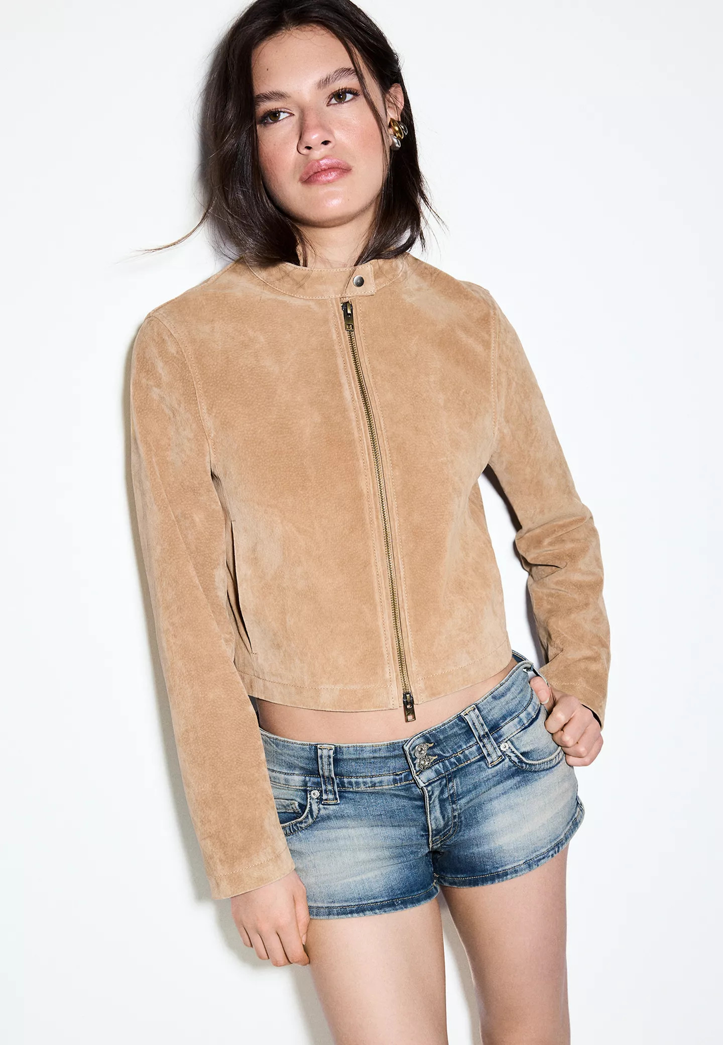 100% leather biker jacket - Women's Stradimarket | Stradivarius United Kingdom | Stradivarius (UK)