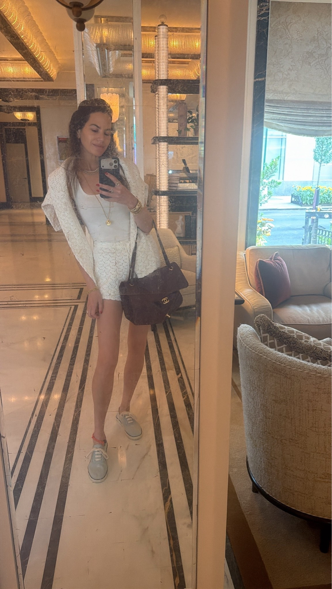 Exploring nyc | 
Sweater : xs
Shorts: xs
Tank : medium

#LTKdayinmylife #LTKootd #LTKOver40