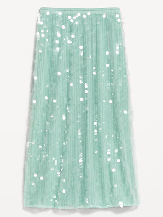 High-Waisted Sequin Midi Pencil Skirt | Old Navy (US)