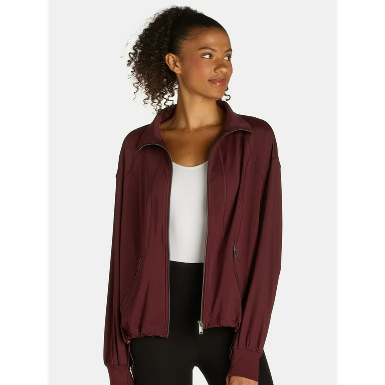 Avia Women's Seamed Vented Jacket with Zip Pockets, Sizes XS-XXXL - Walmart.com | Walmart (US)