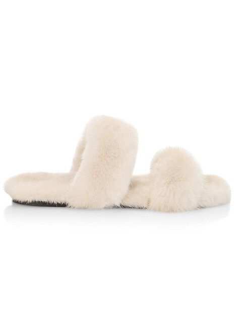 Bleach Mink Fur Slides | Saks Fifth Avenue