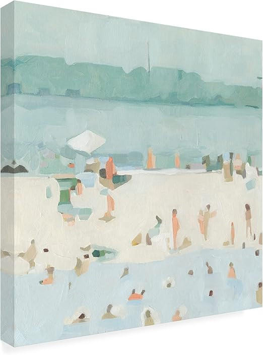 Trademark Fine Art ' Sea Glass Sandbar I ' Outdoor Canvas by Emma Scarvey 35x35 | Amazon (US)