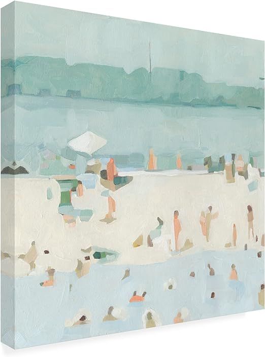 Trademark Fine Art ' Sea Glass Sandbar I ' Outdoor Canvas by Emma Scarvey 35x35 | Amazon (US)