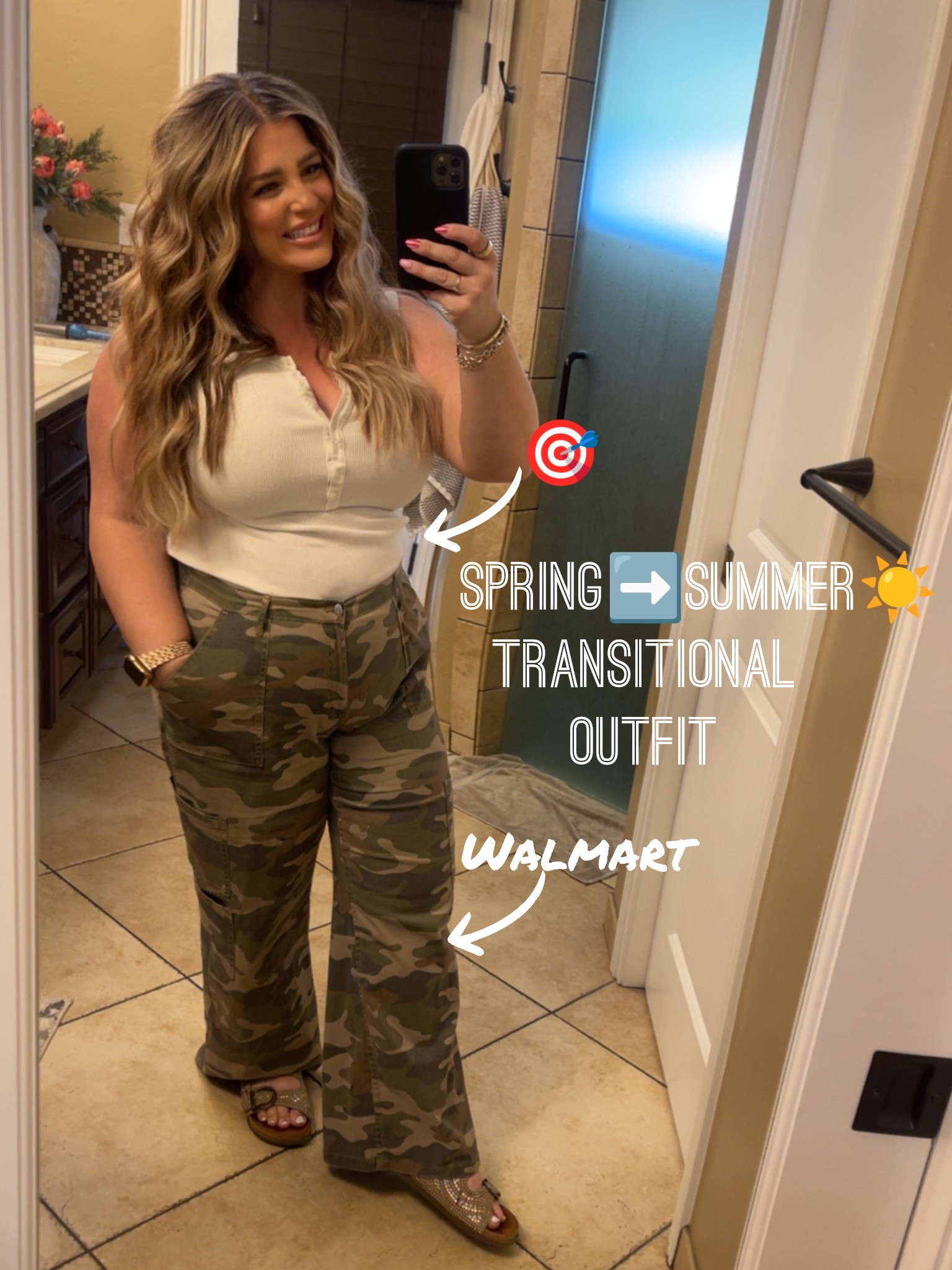 Serving casual confidence with a little edge 🤎✨ this outfit is giving “put together without trying too hard” and I’m here for it. A neutral top moment paired with these flattering camo pants = effortless everyday fit you can run errands in or grab coffee feeling cute 💅🏼

Top is from Target
Camo pants are from Walmart

#LTKstyle #LTKunder50 #WalmartFinds #TargetStyle #CamoPants #MomStyle #CasualChic #EverydayOutfit #OOTD #ConfidentStyle #CurvyStyle #AffordableFashion #StayAtHomeMomStyle #HotMomEra #EffortlessStyle

#LTKMidsize #LTKootd #LTKgrwm