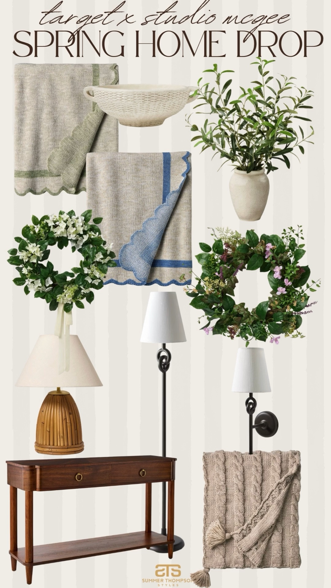 The cutest studio McGee spring home drop! 

Wreath. Greenery. Faux. Throw pillow. Bowls. Trending. Best sellers. Table lamps. Console table. Throw blanket  

#LTKSeasonal #LTKFindsUnder100 #LTKFindsUnder50
