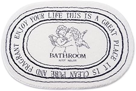 Black White Bathroom Rugs 20x32inch Soft Absorbent Cute Bath Mat for Bathroom Floor, Machine Wash... | Amazon (US)
