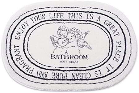 Black White Bathroom Rugs 20x32inch Soft Absorbent Cute Bath Mat for Bathroom Floor, Machine Wash... | Amazon (US)