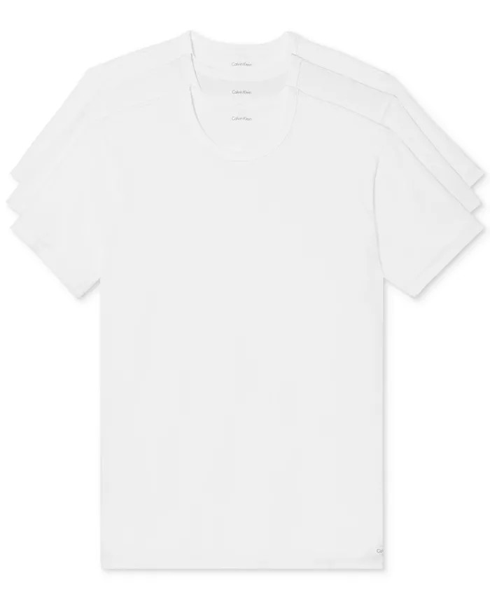 Calvin Klein Men's 3-Pack Cotton Stretch Crewneck T-Shirts  & Reviews - Underwear & Socks - Men -... | Macys (US)