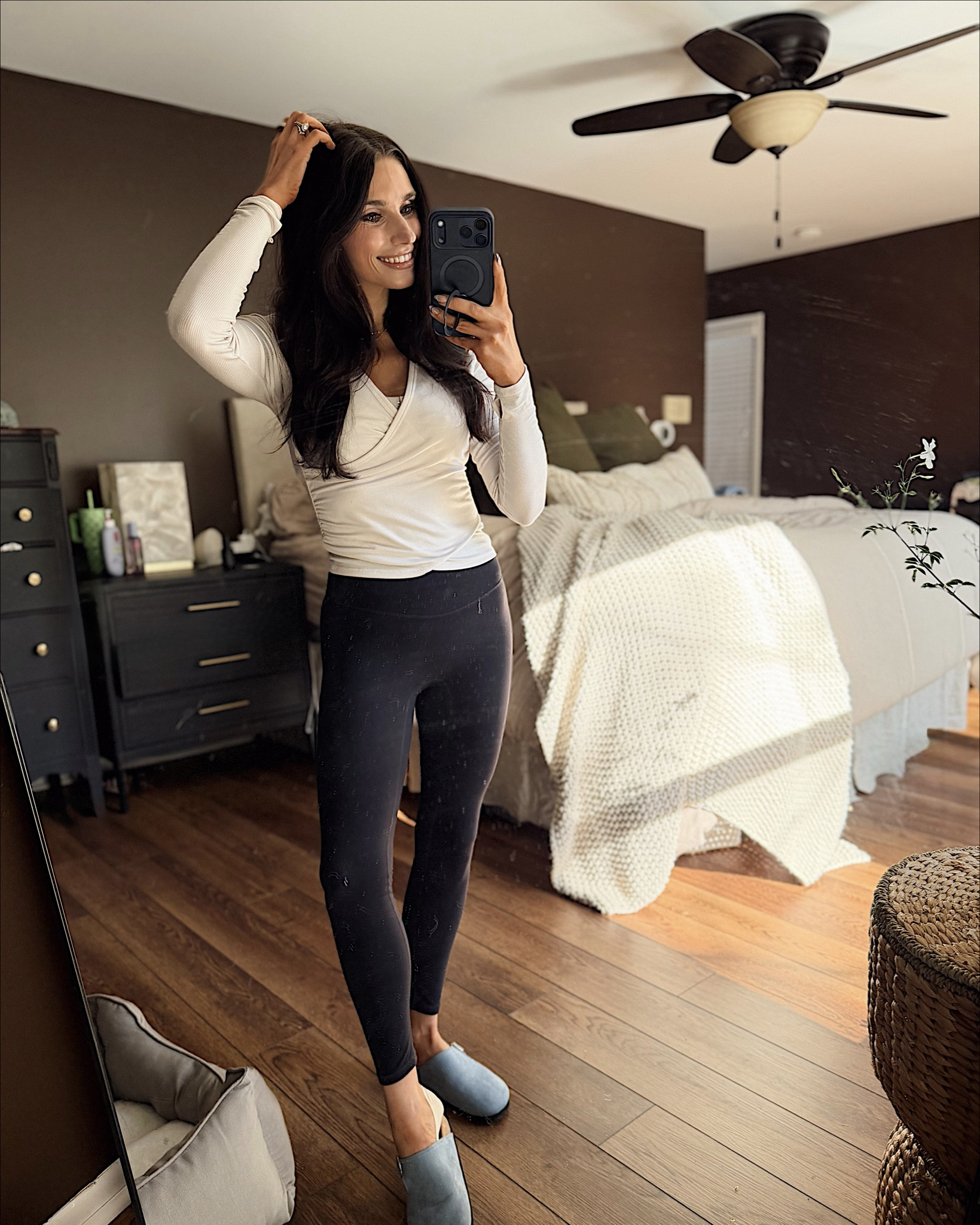 Feeling very ballerina core in today’s look! Paired this awesome wrap around top with  my favorite leggings from @walmart and my fleece from @oldnavy which is on sale for today! 

#LTKFindsUnder50 #LTKSaleAlert #LTKStyleTip