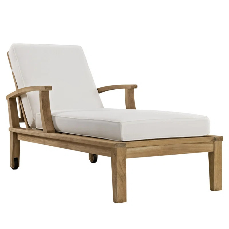 Marina Outdoor Teak Chaise Lounge | Wayfair North America