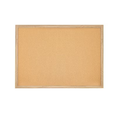 Sunnydaze Cork Bulletin Board with MDF Frame and Pushpins - 47.25" x 35.5" | Target