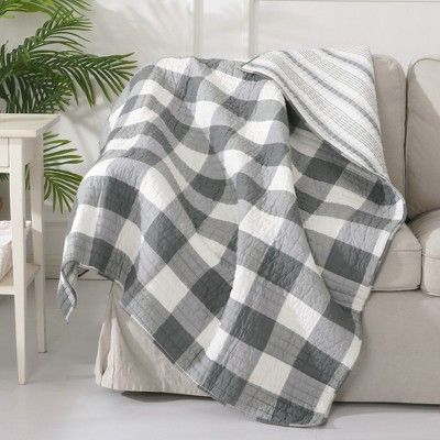 Camden Grey Quilted Throw - Levtex Home | Target