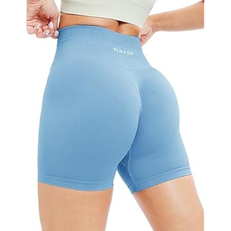 CELER Womens Workout Shorts Seamless Scrunch Butt Gym Shorts High Waisted Yoga Athletic Booty Shorts | Amazon (US)