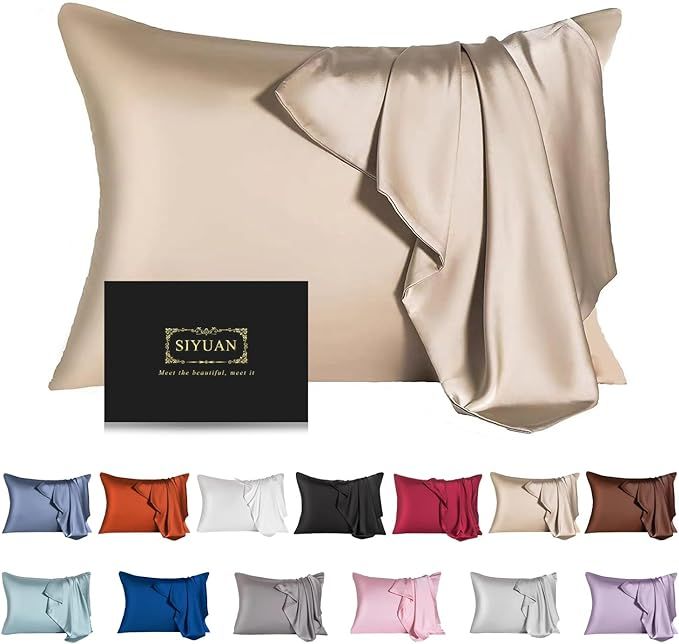 Mulberry Silk Pillowcase for Hair and Skin,Cooling Silk Pillow Case with Hidden Zipper,Allergen P... | Amazon (CA)