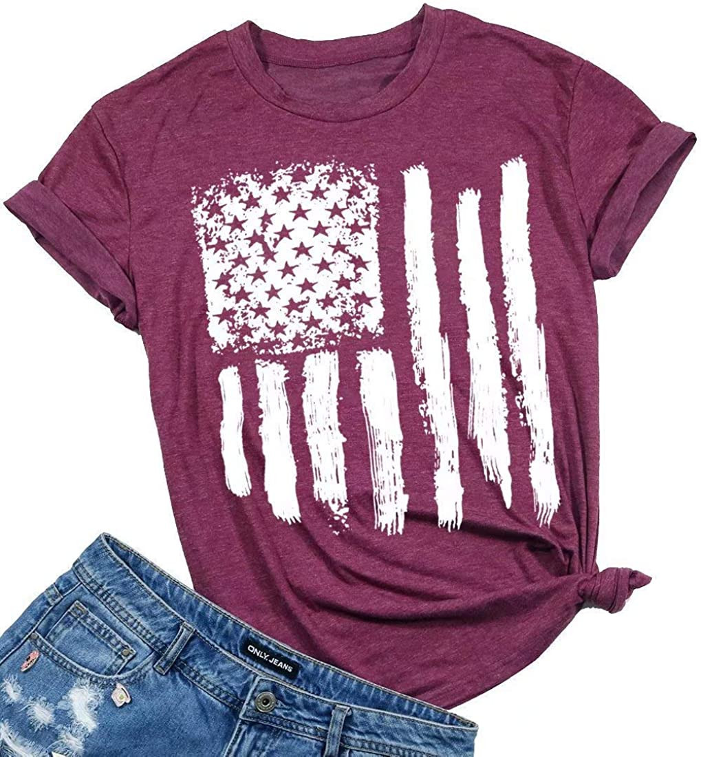 Patriotic Shirts for Women 4th of July Shirts Women Tshirts Shirts for Women American Flag Shirt | Amazon (US)