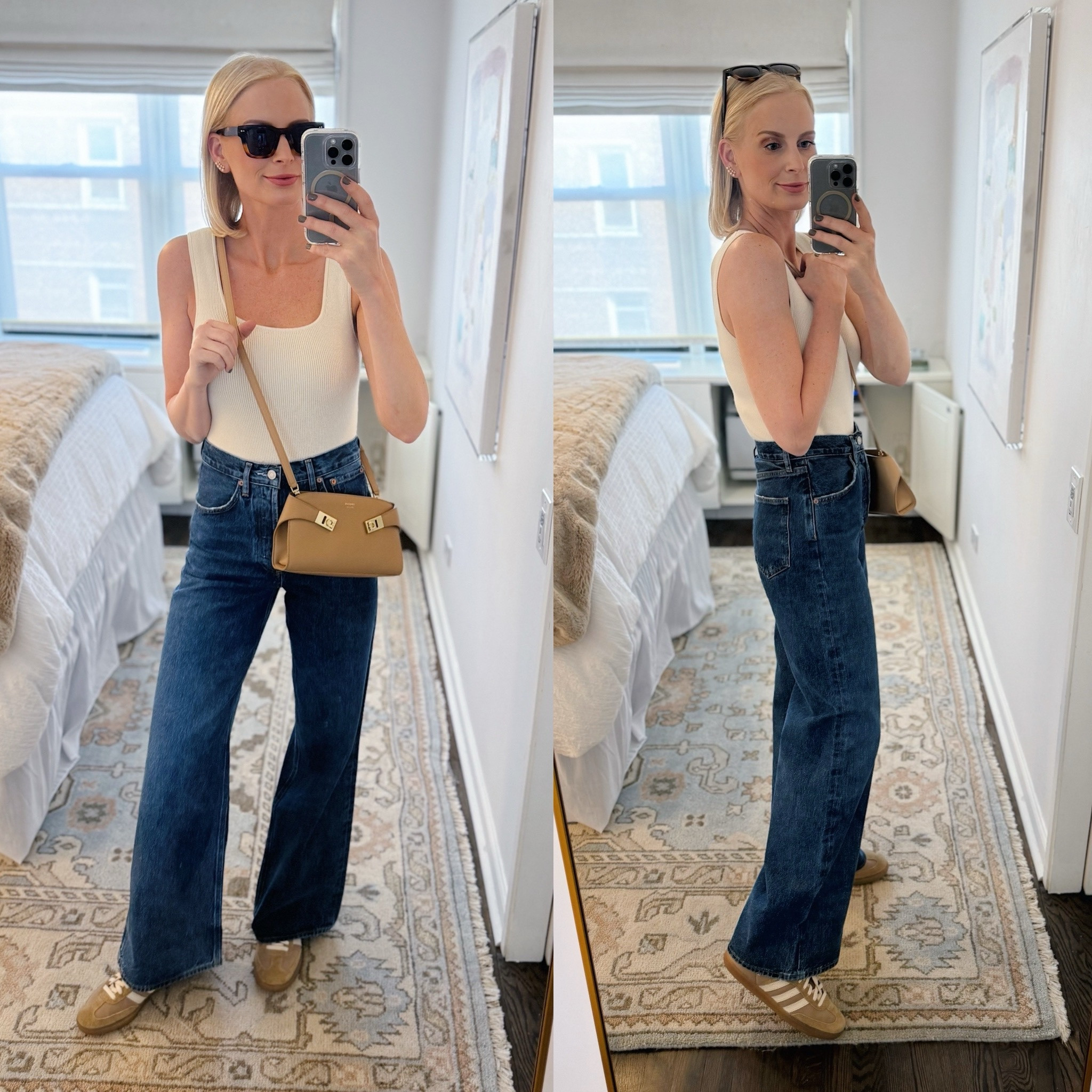 Today’s look! Wearing a small in the tank, sized down in the jeans and took a half size smaller in the sneakers! 

#LTKFindsUnder100 #LTKShoeCrush #LTKItBag