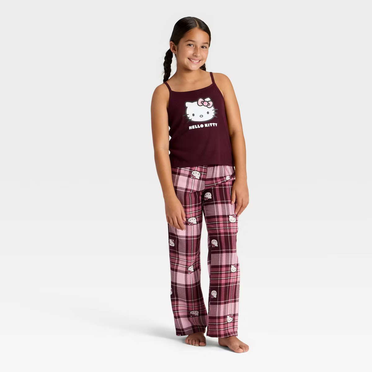 Girls' 2pc Hello Kitty Tank Top and Pants Pajama Set - Red | Target