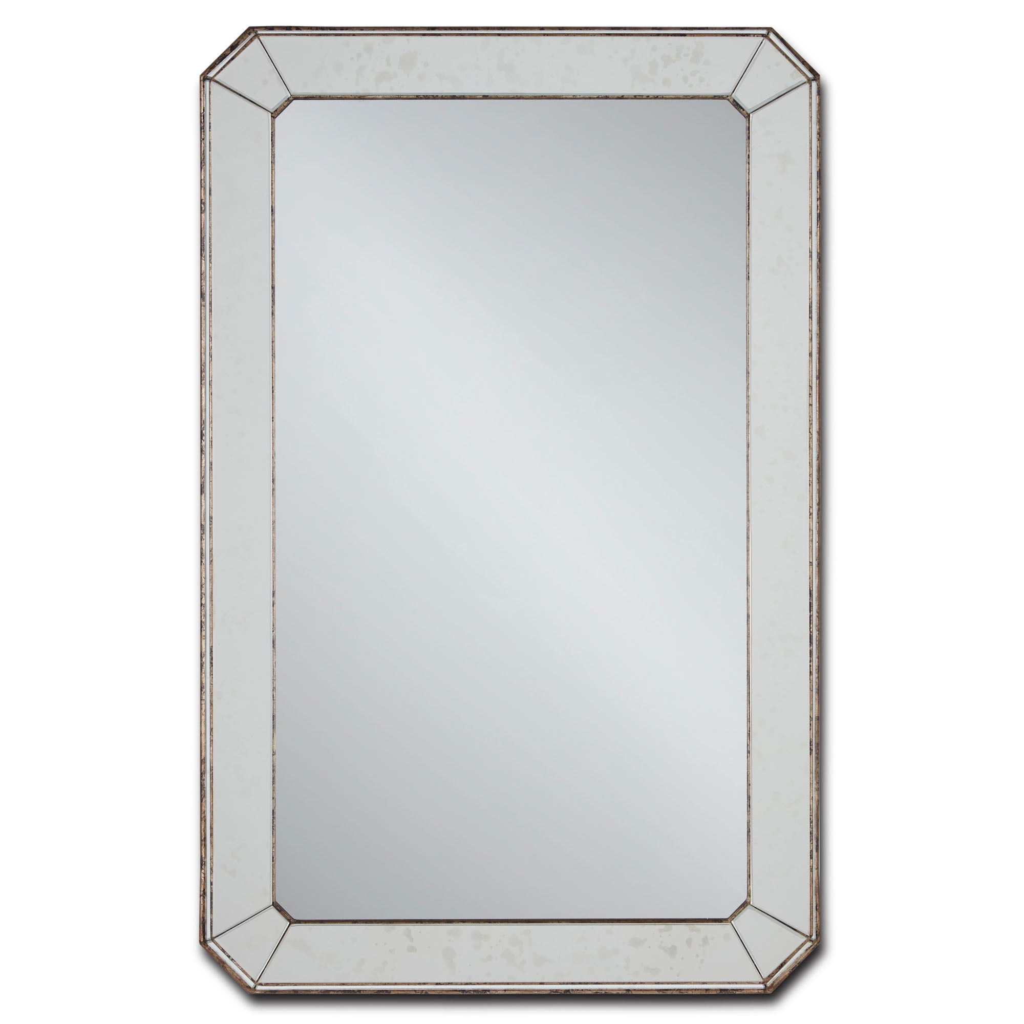 Hollywood Regency Antique Mirror Classic Bevel Cut Wall Mirror | Kathy Kuo Home