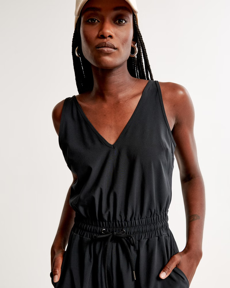 Traveler V-Neck Romper | Abercrombie & Fitch (US)